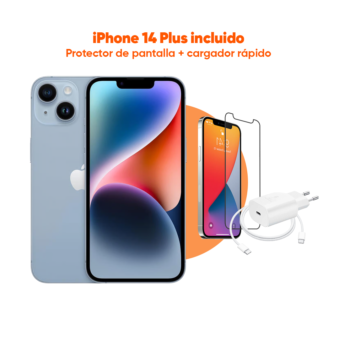 iPhone 14 Plus (eSIM) | 128 GB | Azu | 2 Años de Garantía - Refurbee.es