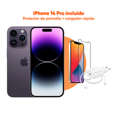 iPhone 14 Pro (eSIM) | 128 GB | Morado Oscuro | 2 Años de Garantía - Refurbee.es