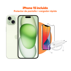 iPhone 15 (eSIM) | 128 GB | Verde | 2 Años de Garantía - Refurbee.es