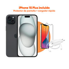 iPhone 15 Plus (eSIM) | 128 GB | Negro | 2 Años de Garantía - Refurbee.es