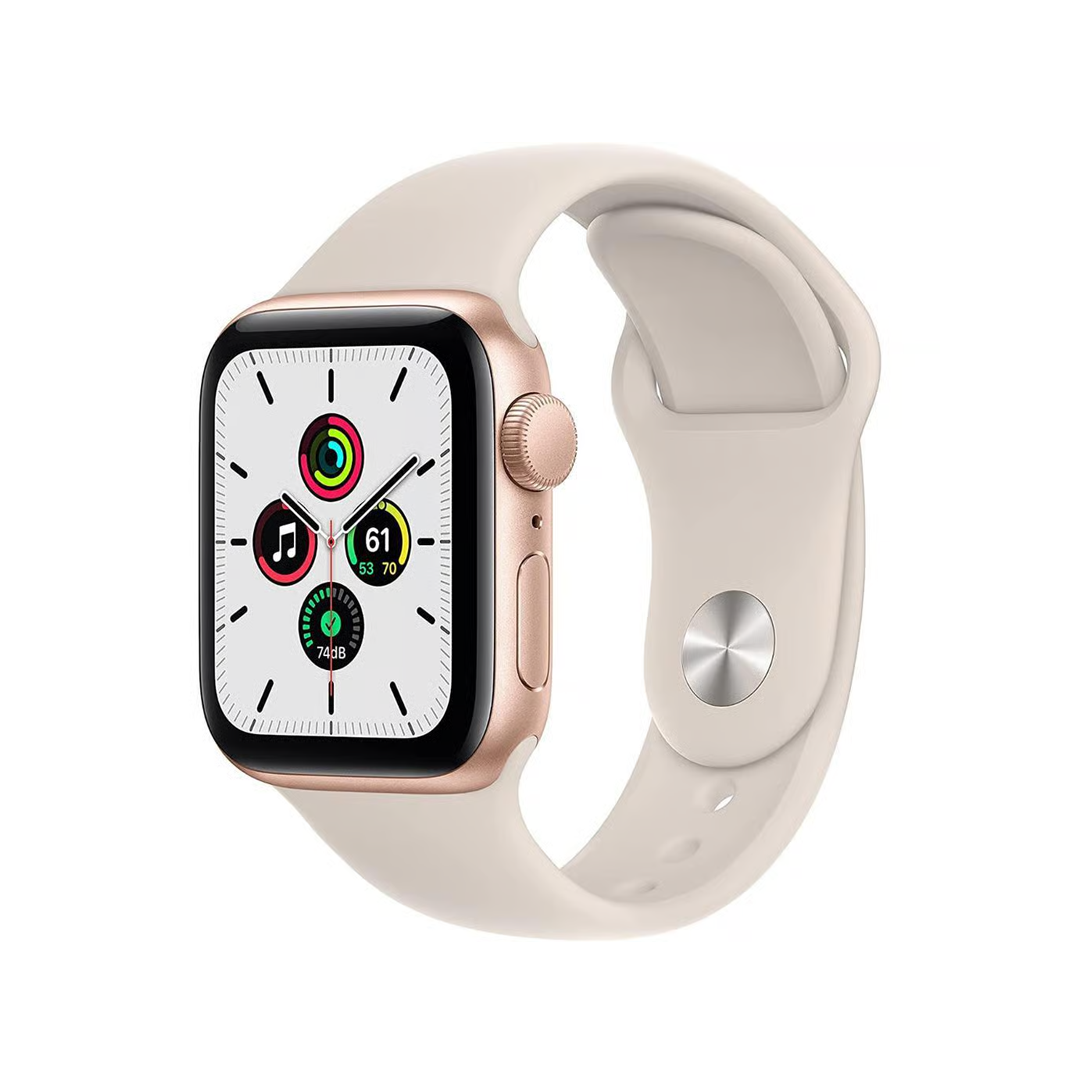 Apple Watch SE 40mm - GPS - Aluminio - Oro - Correa deportiva - Blanco estrella