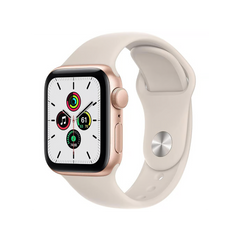 Apple Watch SE 40mm - GPS - Aluminio - Oro - Correa deportiva - Blanco estrella