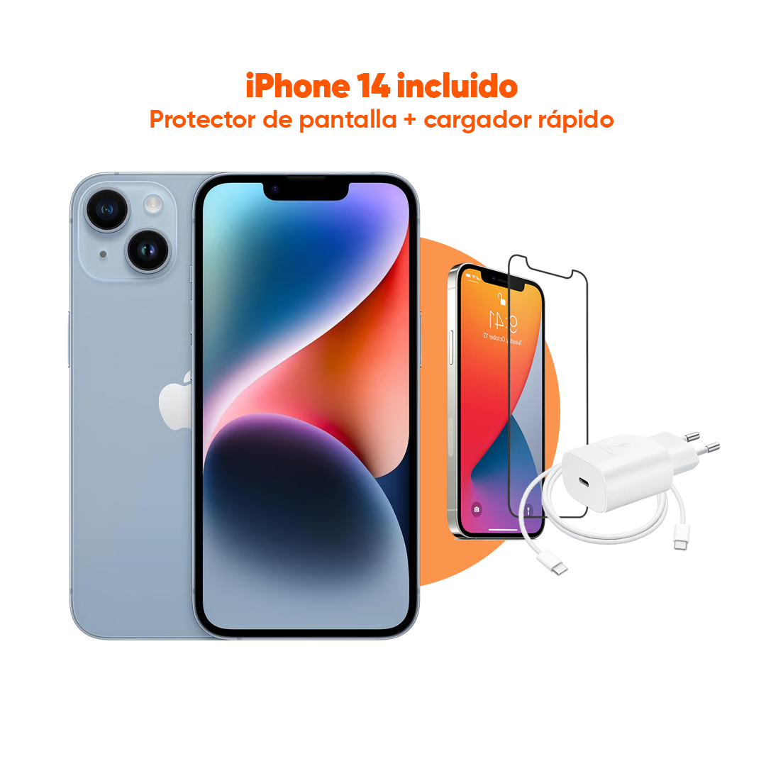 iPhone 14 (eSIM) | 128 GB | Azul | 2 Años de Garantía - Refurbee.es